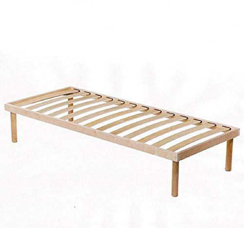Rete A DOGHE in Legno 80X190 Singola in FAGGIO Naturale Ortopedica