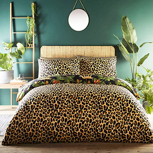 ® Parure de lit avec housse de couette et taies d'oreiller imprimé animal réversible (Super King)
