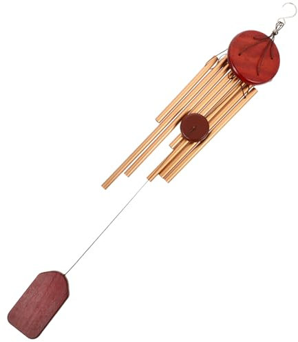 Carillon Éolien Aluminium avec Tubes Bois De Pin Décoration Extérieure Et Intérieure pour Jardin Et Maison Sons Apaisants Et Design Pratique