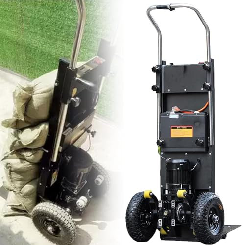 LSBHPPD Subida De Escaleras Eléctrica,Carretilla De Mano De Carga De 400lb, Carretilla Móvil para Subir Escaleras De Servicio Pesado con 36 ah Li-Batería para Distribución Logística Almacén