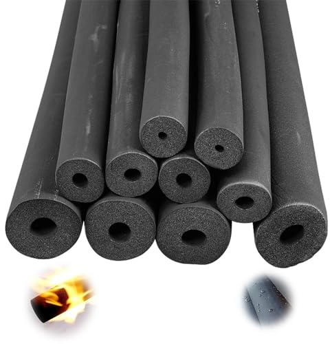 Tubo De Aislamiento De Tuberías De Agua, Manguito De Aislante De Espuma Tubo De Aislamiento, Aislamiento De Tuberías Para Exterior, ID:13/16/20mm, Espesor:9/15/20mm, Para Tuberías Solares(ID25mm/T20mm