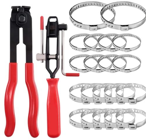Conjunto de 22 piezas de Abrazaderas Metálicas para Tubos, Alicates Abrazaderas Coche, Abrazaderas Metalicas para Tubos, Que Incluye Sargentos de Apriete Metálicos Ajustables y Tenazas
