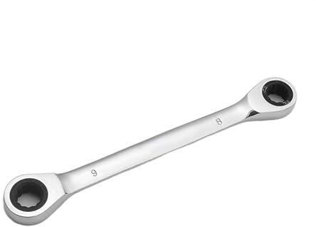 Llave Inglesa,Llaves Inglesas Llave de trinquete de anillo de doble cabeza,llaves de trinquete de acero al cromo vanadio, herramientas de reparación de automóviles, 8/9/10/11/12/13/14/15/16/17/18/19mm