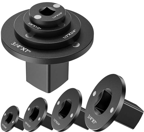 Candeon Adattatore Bussola Adattatori Chiave Cricchetto, 4 Pezzi Riduttore Adattatore Per Bussole 3/4 A 1, 1/2 A 3/4, 3/8 A 1/2, 1/4 A 3/8, Low-Profile Adattatori Per Bussola Ad Impatto