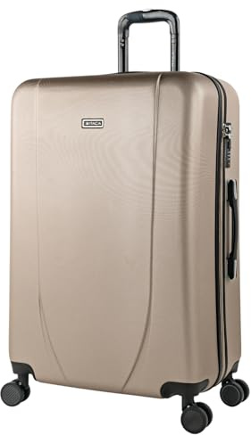 ITACA - Valise Grande Taille 23Kg Rigide Spacieuse XL pour Soute Avion Ultra Résistante avec Cadenas à Combinaison Idéale pour Voyages Longs Et Moyens Séjours., Champagne