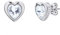 Ted Baker Han Crystal Heart Stud Earrings For Women (Silver/Crystal)