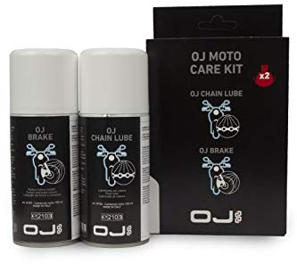 OJ MOTO CARE KIT M185 Spray per Catene e Pulitore per dischi freno
