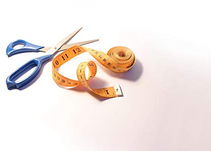 Crafts Clothes Tailor Fabric Tape Measure Scissors-20 Inch By 30 Inch Laminated Poster With Bright Colors And Vivid Imagery-Fits Perfectly In Many Attractive Frames