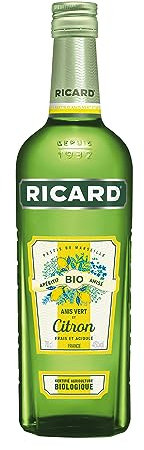 RICARD Pastis de Marseille Bio Citron Apéritif anisé - 45%, 70cl