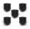 Bürstenking Silikon WC Ersatzbürstenkopf, 69 mm, Toilettenbürstenkopf Set passend für M12 WC-Garnituren, Silikon Ersatzklobürstenkopf, mit M12 Innengewinde, 5 Stück, schwarz