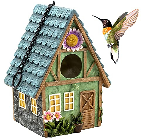 Nichoir Oiseaux Exterieur Original,Nichoirs à Oiseaux Sauvages,Repos Douillette pour Oiseaux,Peut Abriter à Partir De Temps Froid,Nid Oiseau Fait à La Mainr, pour La Décoration du Jardin,21x15x13cm