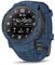 Garmin Instinct Crossover Solar, Smartwatch ibrido robusto con capacità di ricarica solare, lancette analogiche e display digitale, blu marea, regolabile