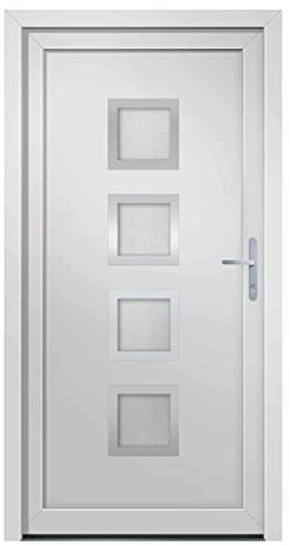 VidaXL Porta di Ingresso PVC Bianca 108x200 cm