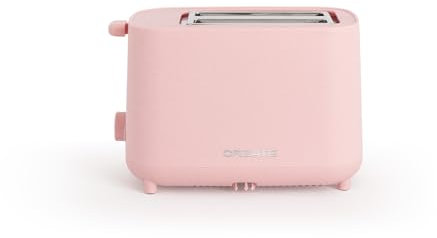 CREATE/TOAST STUDIO/Toaster Pastellrosa / 6 Leistungsstufen, Krümelschublade, Thermostat, Auftauen, Aufwärmen, 2 breite Scheibenschlitze, 750W