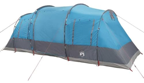 vidaXL Tienda de campaña Familiar túnel 6 Personas Impermeable Azul
