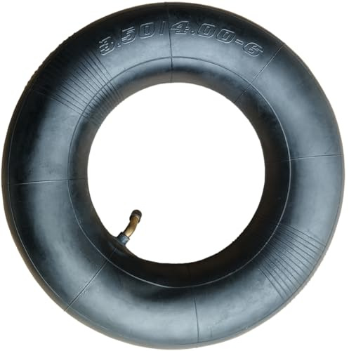 1 chambre à air 3,50/4,00-6 - Valve coudée - Accessoires pour roue de brouette - Tuyau intérieur pour roue de diable - Tuyau standard de rechange