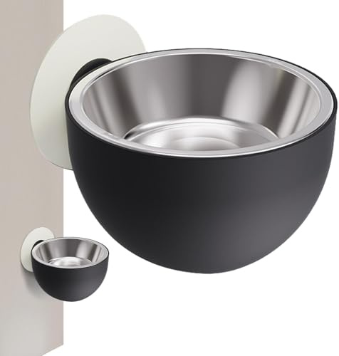 Gamelle surélevée en acier inoxydable pour animaux de compagnie - Gamelles anti-déversement pour nourriture pour chien, bol magnétique mural pour chien | Bol de nourriture pour chiot surélevé avec