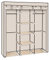 TactFire Kleiderschrank, Stoffschrank, Faltschrank mit Kleiderstange und Ablagen, Offener Faltbarer Kleider Schrank, für Schlafzimmer, 5 Schichten und 9 Fächer 150 x 45 x 175 cm (Beige)