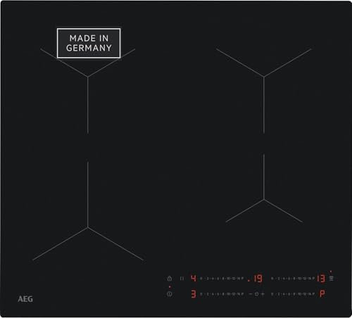 AEG Induktionskochfeld Autark 60 cm, Made in Germany, 4 Flex-Kochzonen mit Kratzresistenter SaphirMattSE-Oberfläche, Powerfunktion für schnelleres Kochen, Timer, Touch-Bedienung, Rahmenlos, TO64IA0AIT