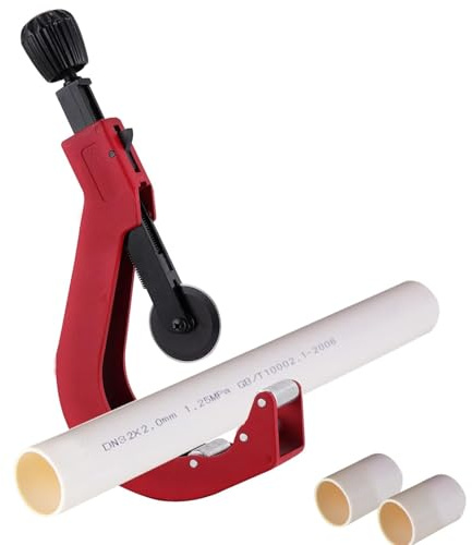 BAOSHISHAN 50-120mm Plastic Pipe Cutter for PVC, PPR & PE Plastic Pipes | Alloy Steel Blade,Rotary Cutting,Not for Soft,Thin-Walled or Metal Pipes