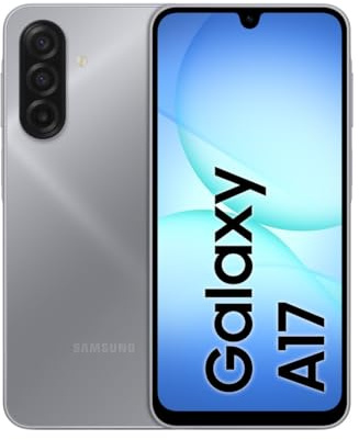 Samsung Galaxy A17, 3 anni di Garanzia del produttore, Android 15, Display Super AMOLED 6.7, 8GB RAM, 256GB, Batteria 5.000 mAh, Resistenza IP54, Memoria espandibile, Gray [Versione Italiana]