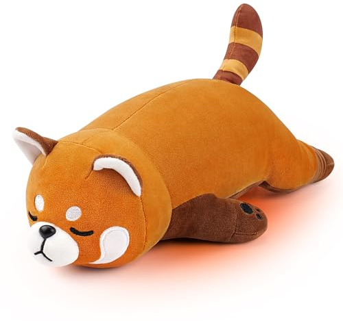 Heated Pad for Back Pain Relief Weighted Animal Red Panda Plush 1.8lbs Microwave Heating Pad Plush for Pain Relief Heating Pads for Cramps & Period Heat Pad Cuddle Heated Pad for Neck Shoulder