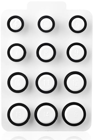 Goktvai Kit de Mesure pour 4, Outil de Mesure Bague Comprend les Tailles 4 à 15 pour une Mesures Précise du Doigt (Noir)