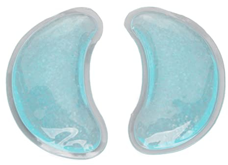 Jonlaki Almohadilla para ojos de gel de hielo reutilizable, gel refrescante para el área de los ojos contra la fatiga ocular, reduce la hinchazón y las ojeras con diseño ergonómico, moderno, azul