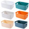 EURXLQ 6 stück Aufbewahrungsbox Kunststoff Aufbewahrungskorb mit Griffen 25×17×10cm,Badezimmer Organizer Küchenschrank Organizer Box Körbe Aufbewahrung Kunststoffbox für Regal,Mischfarben