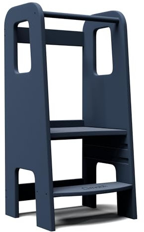 moblì Montessori Lernturm ab 1 Jahr, Stabiler Lernturm für Kinder, 2-in-1 Lernturm & Tritthocker, Learning Tower Fördert Selbstständigkeit, Sichere Kindertritt Möbel für Baby- & Kleinkinderzimmer