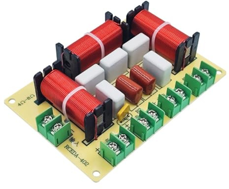 Louttary - Altavoz de audio (200 W, 4 vías, Crossover, doble divisor de frecuencia para bajos, medios, agudos y cruces profesionales KTV