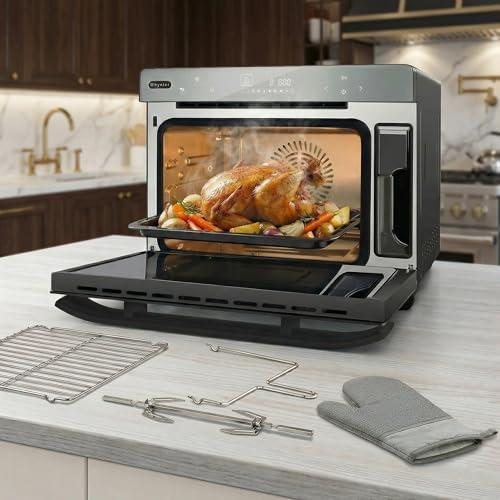 Whynter Combi oven 10-in-1 Multi-Function Steam,Air Fryer, Broil, Bake, Yogurt Maker, Dehydrator, 2026 Edition, Intelligent Convection 40 Quart Large Capacity Counter Top TSO-488GB-2