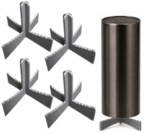 JazRvr Set of 4 Bottle Drying Rack, Space-Saving Bottle Stand for Draining Bottles, for Drinking Bottles and Containers, 9 x 7 x 6 cm, Black