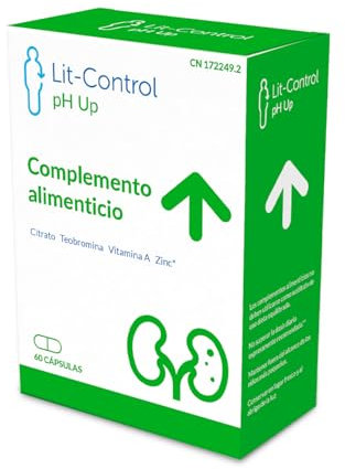 Devicare Lit-Control pH Up - Complemento Alimenticio - Evita la cristalización de sales urinarias - Piedras en los Riñones o Cálculos Renales - Aumenta el pH Urinario - Patentado - 60 cápsulas