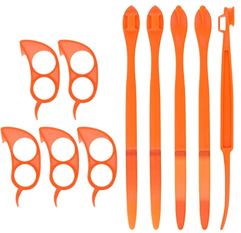 10 pezzi Sbucciatore Arance, Sbuccia Arance Taglia Bucce di Agrumi Orange Peeler in Plastica Apri Frutta Facile Fruit Peeler Gadget da Cucina per Limone Arancia Avacados