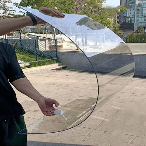 SANJIAOJIA Placas de Policarbonato Transparente,Lámina para Techos de Policarbonato,Hoja Acrílico,Resistente UV Paneles para Tejado,for Invernaderos Jardines Garaje Marquesinas Exterior (0.6x1m)
