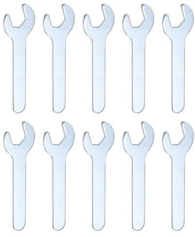 QUARKZMAN 10pcs Llave Pequeña de Boca Abierta 10x70x1.8mm Galvanizada