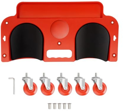 HIJNXG Coussinet de protection des genoux roulant, rembourrage de protection des genoux rembourré en éponge avec 5 roulettes multidirectionnelles, chariot mobile avec plateau à outils, capacité de