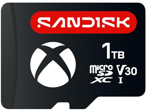 SANDISK Carte microSD pour ROG Xbox Ally (X), 1 to, Officiellement sous Licence Xbox (Vitesses de Lecture allant Jusqu’à 200 Mo/s, Vitesses d’écriture allant Jusqu’à 140 Mo/s)