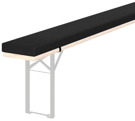 Cuscino imbottito per panca da birra, 220 x 25/200 x 25/180 x 30 cm, rimovibile e lavabile, per panchine da giardino, patio, interni, perfetto per biergarten ed eventi