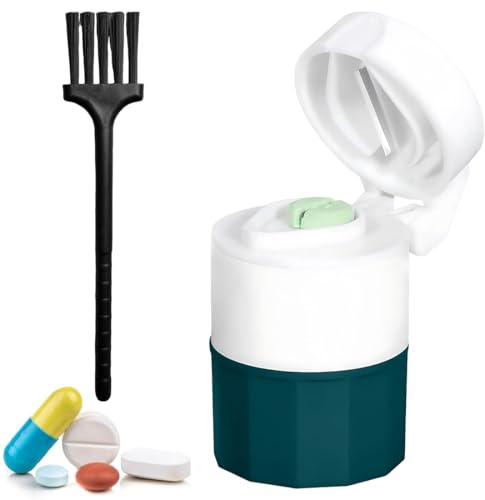Triturador De Medicamentos, 4 En 1 Cortador De Pastillas, Triturador De Medicamentos Y Divisor De Pastillas, Pastillero Triturador Manual, Para Triturar Varias Pastillas