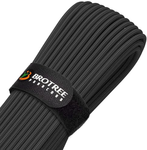 Brotree Paracord 4mm 30M 9 Strands 100% Nylon Rope Type III Parachute Cord