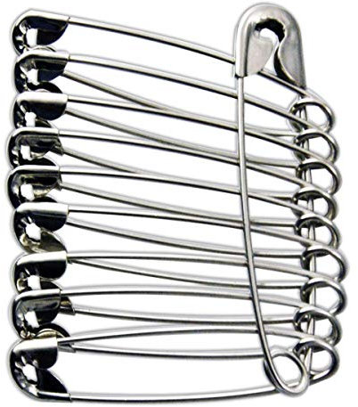 Sicherheitsnadeln, 100 Stück, extra groß, stark, für Kunst, Handwerk, Nähen, Heimwerken, Kleidung, Nadelhalter, hochwertige Qualität und kreativ