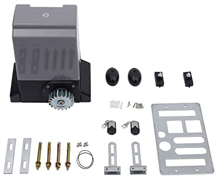 Automatic Sliding Gate Opener Kit|Sliding Gate Drive Opener Sliding Gate Courtyard Gate 600KG/1200KG/2000KG + 2 Hand Transmitters-1400r/min|IP44 Waterproof-Temperature Protection (750W)