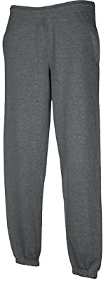 Fruit of the Loom Men's Sports Trousers (XL, 1 x Dark Heather Elastic + 1 HL Purchase Notepad)