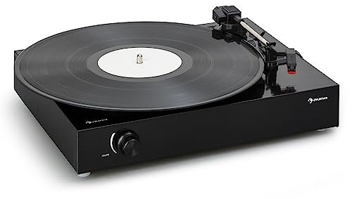 Tocadiscos de Vinilo Vintage, Incluye Altavoces con Sistema Estéreo para Musica, Tocadiscos de Vinilo para Casa, Reproductor Vinilo Retro, Potente Sistema Sonido AUX, Gira Discos Portátil