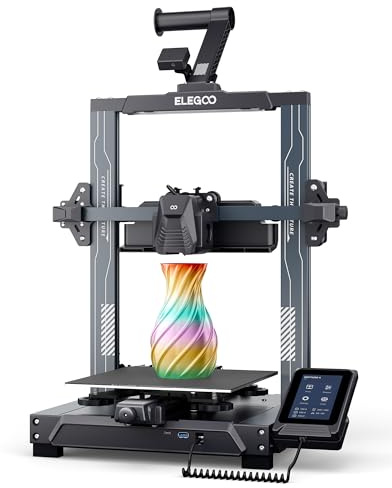 ELEGOO Neptune 4 Impresora 3D FDM, con Alta Velocidad de 500mm/s, Nivelación Automática en 121 Puntos, 300℃ Extrusor Directo de Doble Engranaje, Tamaño de Impresión de 225x225x265mm³