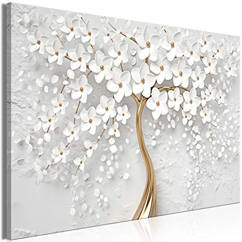 murando - Quadro Moderno Acustico per Soggiorno, Albero in Fiore, 60x40 cm