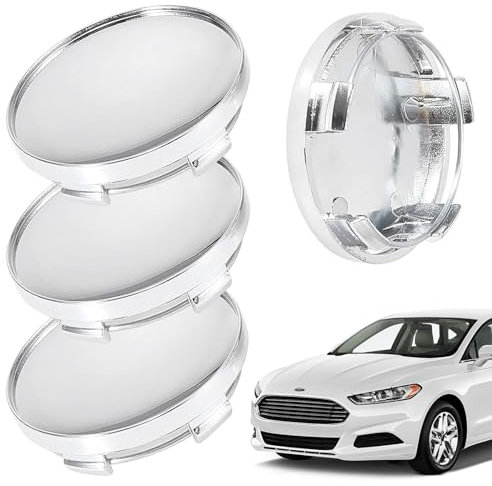 Lithyc 4 Tapacubos de Bricolaje - Tapas Llantas - Tapas de Rueda - Abs Tapas Centrales - de DiáMetro Exterior de 60 Mm de DiáMetro Interior de 56 Mm Accesorios para AutomóViles (Color Plateado)