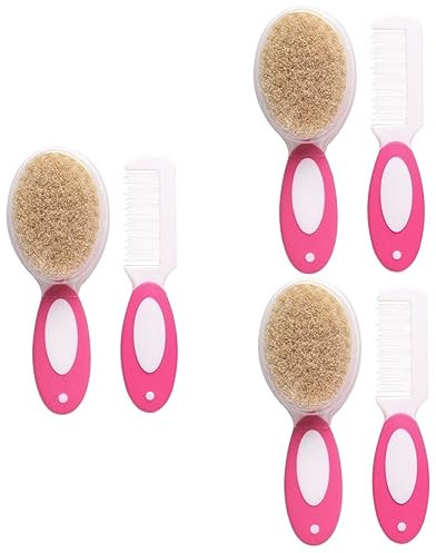 Abaodam 6stücke Teiliges Haarbürste Und Kamm Für Neugeborene Sanfte Kopfhautmassage Ergonomisches Design Pflege Für Empfindliches Babyhaar